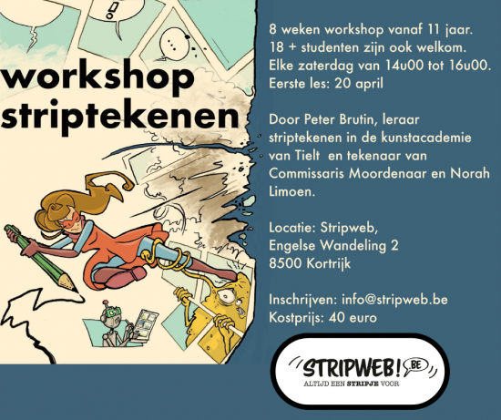 affiche workshop striptekenen stripweb